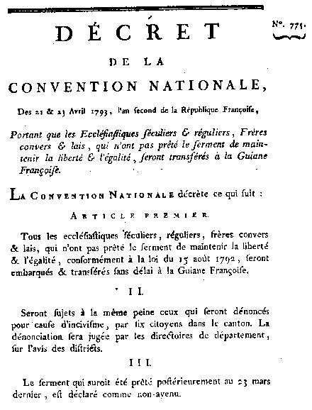 Dcret de la Convention Nationale